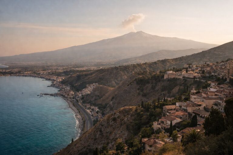 Volcanic landscape in Sicily, Italy