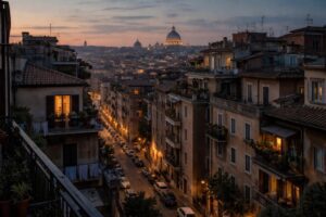 Living in Lazio: a quiet street scene in Lazio showing everyday pace