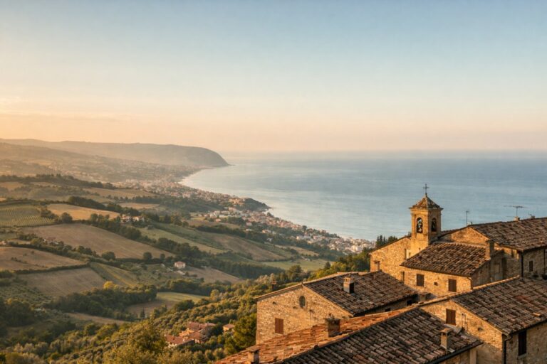 Living in Marche: Adriatic coastline and inland hills.