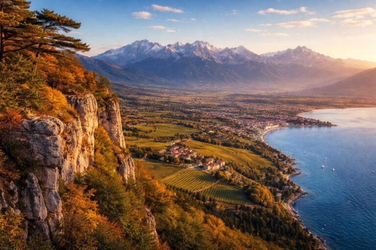 Living in Friuli Venezia Giulia: Trieste coastline meeting the Carso limestone plateau.