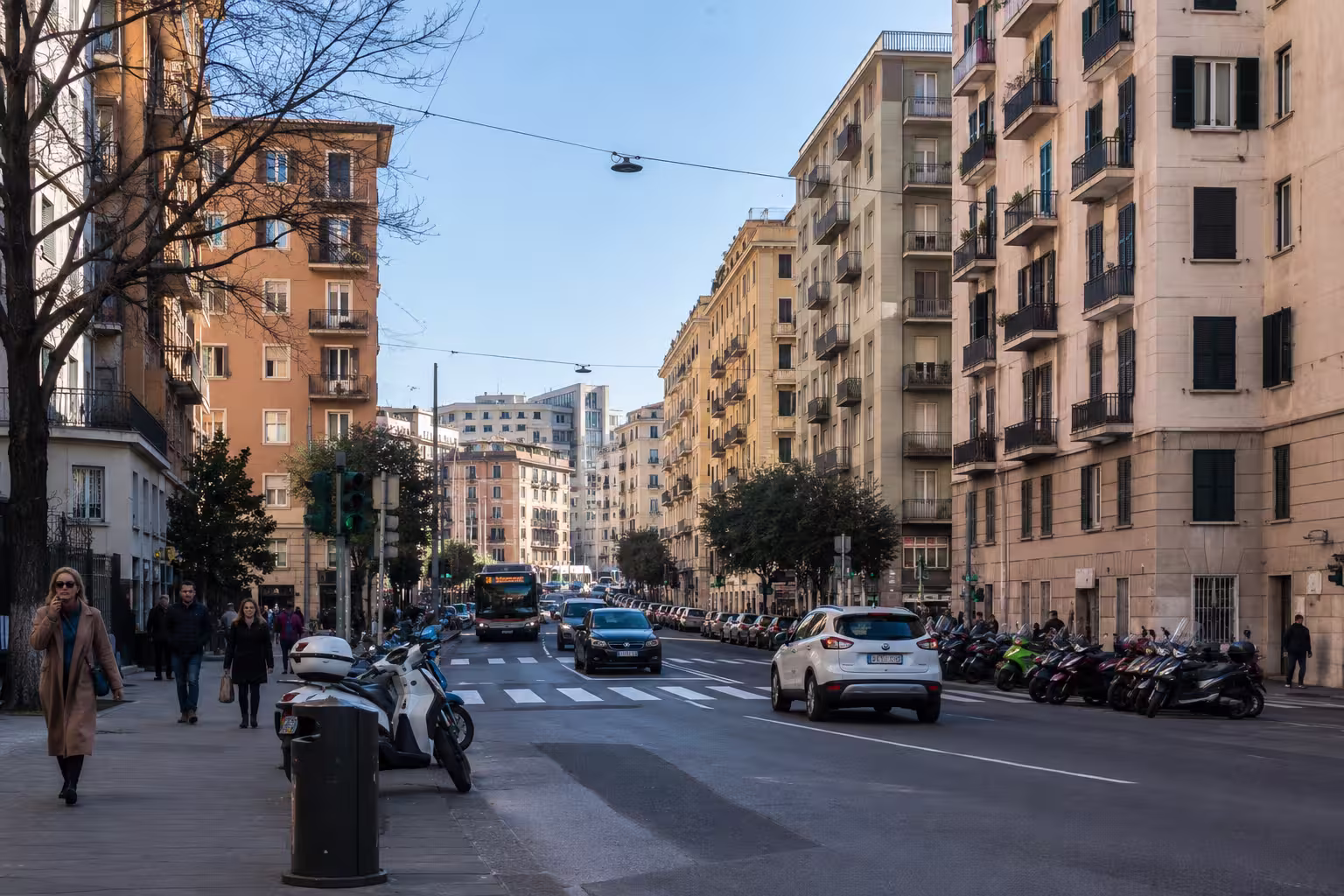 Foce Brignole Genova, Italy – practical residential street near transport links