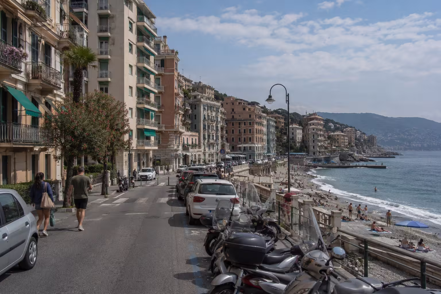 Sturla, Quarto, Quinto Genova, Italy – residential coast with apartments and daily beach access